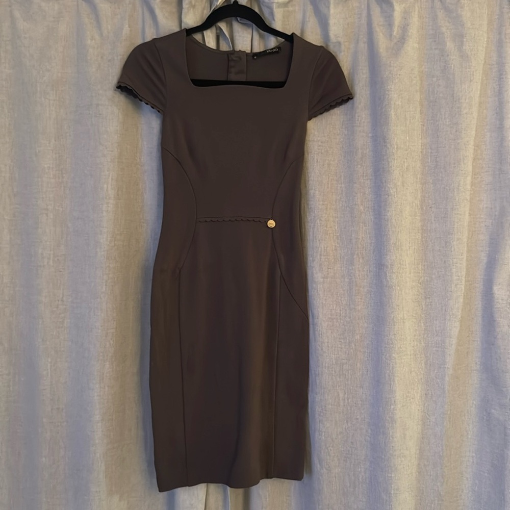 LIU JO Dark Purple / Beige Fitted Dress size XS